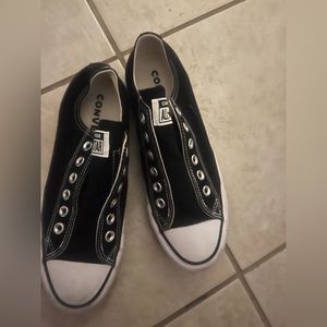 black slip on converse